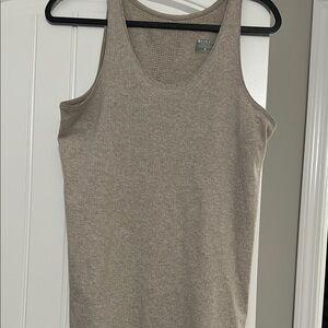 Athleta Beige ribbed Sleeveless Tank Top